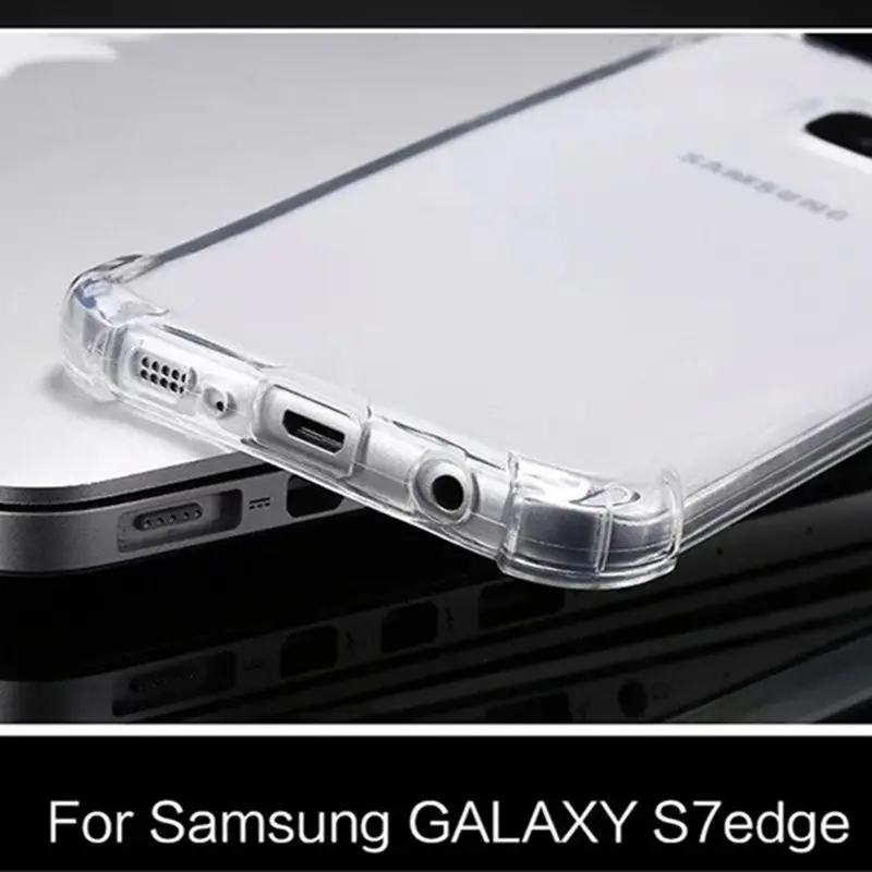 Красочные прозрачный clear case для samsung galaxy s7 s7edge мягкий гель кремнезема тпу