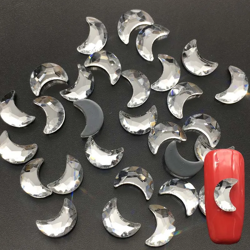 

New High Quality Hot Drilling DIY Rhinestone Moon Shape Decorative Accessories Sewing Wedding Dress Shoes Accessories Decoration