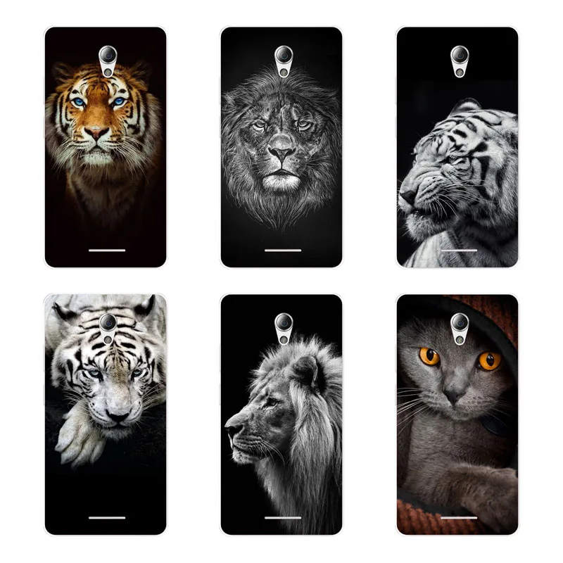 Чехол для lenovo a5000 силиконовые Тигры и картина львы мягкая задняя крышка из ТПУ Для