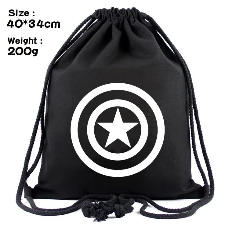 MC5114 Бэтмен Супермен Дэдпул Wonder Woman Для женщин Bagpack подростков ранцы Для мужчин рюкзаки холст школьная сумка строку мешок Drawstring - Цвет: MC5114
