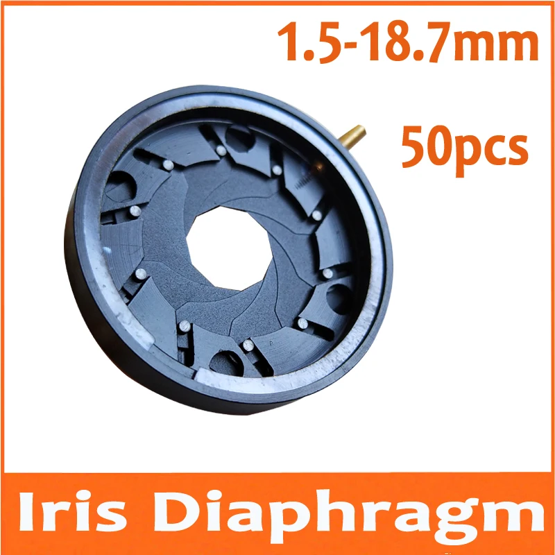 

50pcs 1.5-18.7MM Amplifying Zoom Optical Iris Diaphragm Aperture Condenser with 10 Leaves for Digital Camera Microscope Adapter