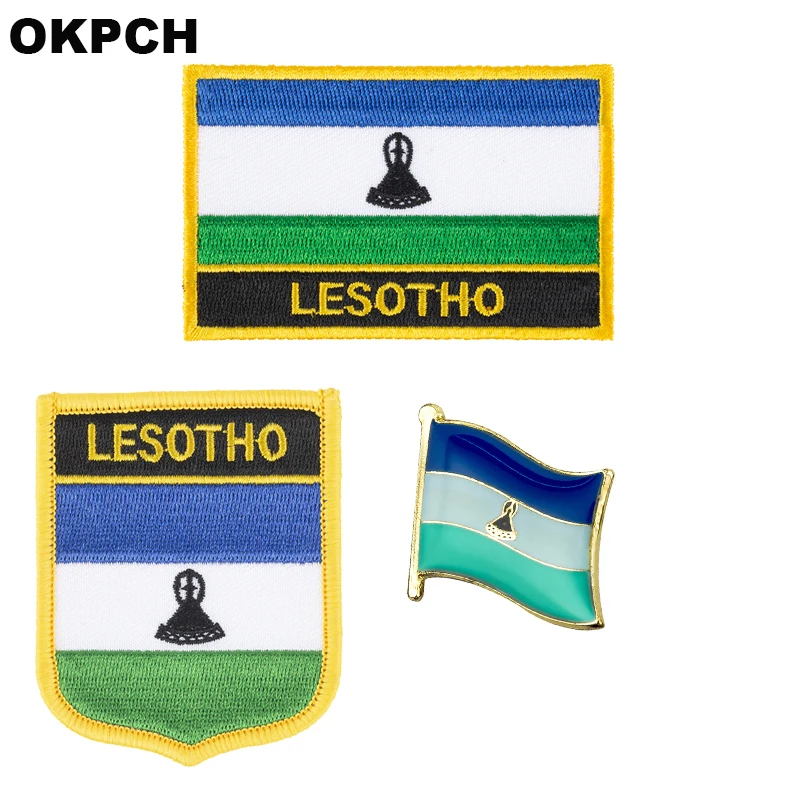 Лаос национальный флаг вышитые железные нашивки для одежды металлические значки