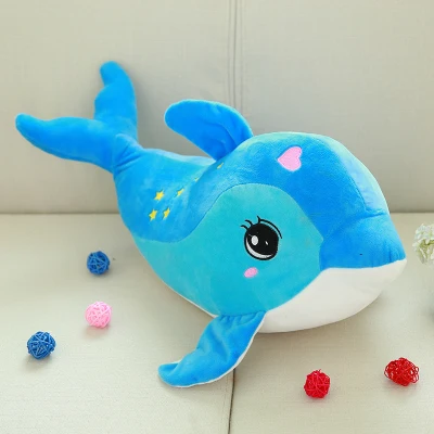 

about 32cm cartoon stars dolphin plush toy soft doll christmas gift w1600