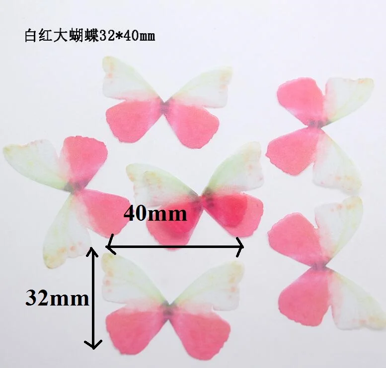 XCDIY 100pcs Transparent Gauze Yarn Butterfly cloth butterfly Charm Pendant DIY Earring accessories Jewelry Finding | Украшения и