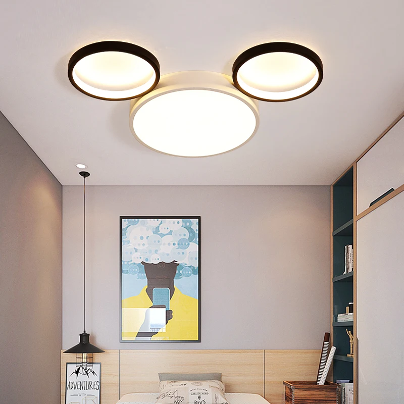 Модная светодиодная люстра с мультяшным рисунком светильник Милая потолочная