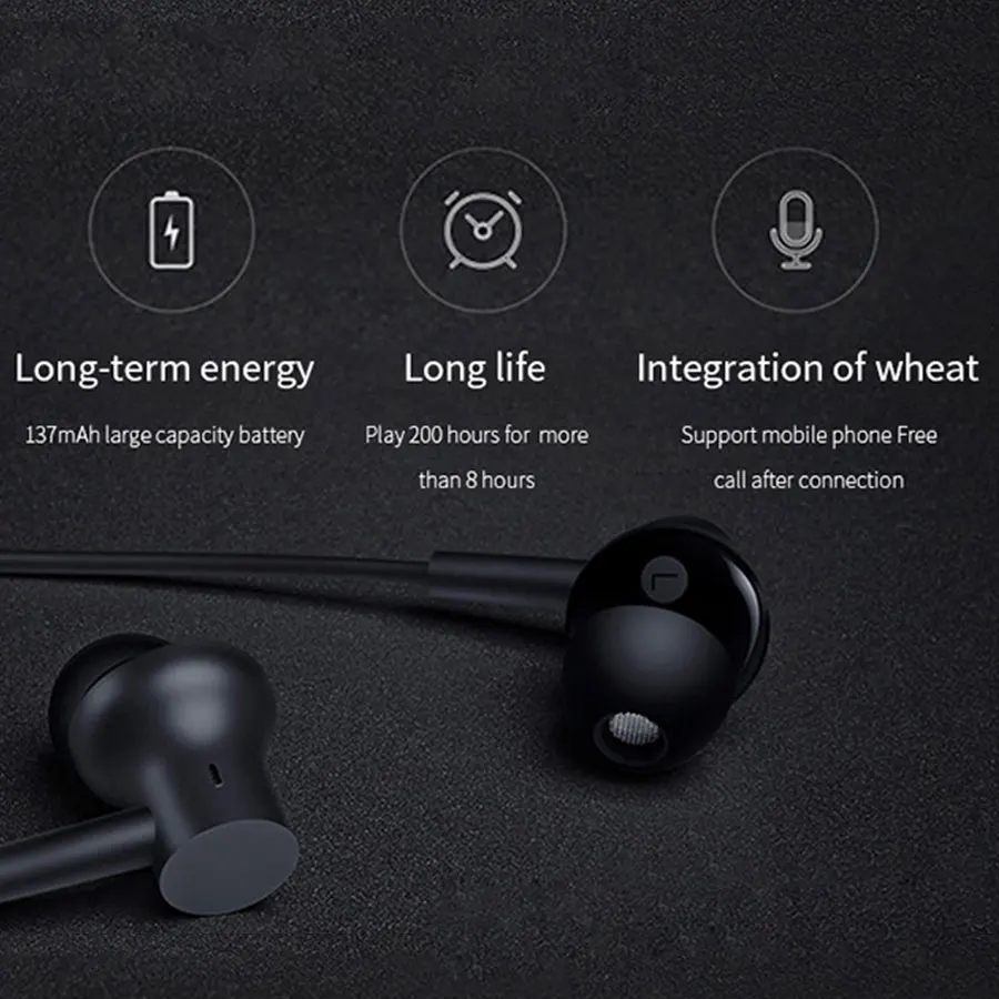 Оригинальные наушники Xiaomi с bluetooth воротником гарнитура Спортивные Беспроводные