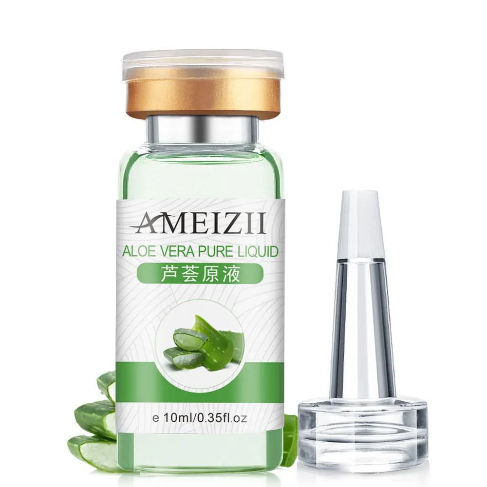 Aloe Pore Minimizing Сыворотка для лица серии Ameizii, для лица, чистая гиалуроновая кислота, отбеливающая, восстанавливающая лифтинг, укрепляющая, уход за кожей, витамин C& E, коллагеновая эссенция - Вес нетто: Aloe Pore Minimizing
