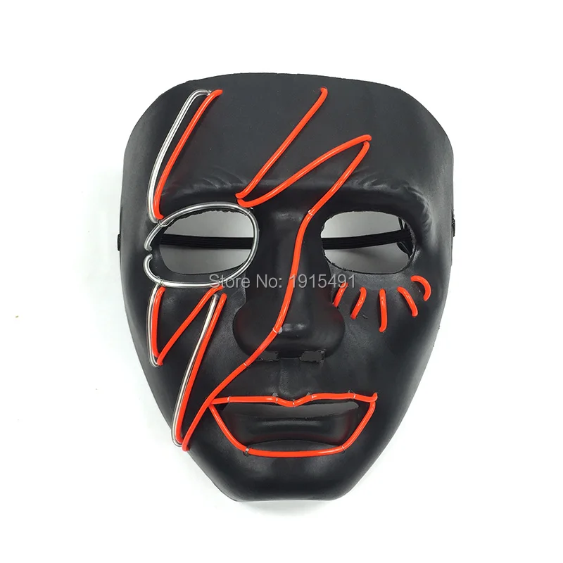 Светящаяся Devilface Shuffle светящаяся жуткая маска праздничные огни светодиодная