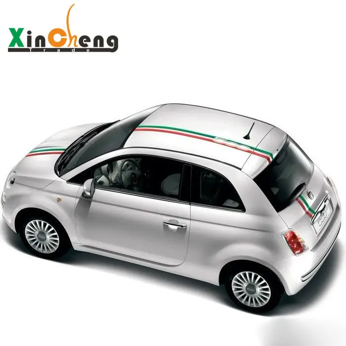 Итальянский флаг цвет бар ремень гирлянда наклейки для автомобиля чехол FIAT 500 bravo