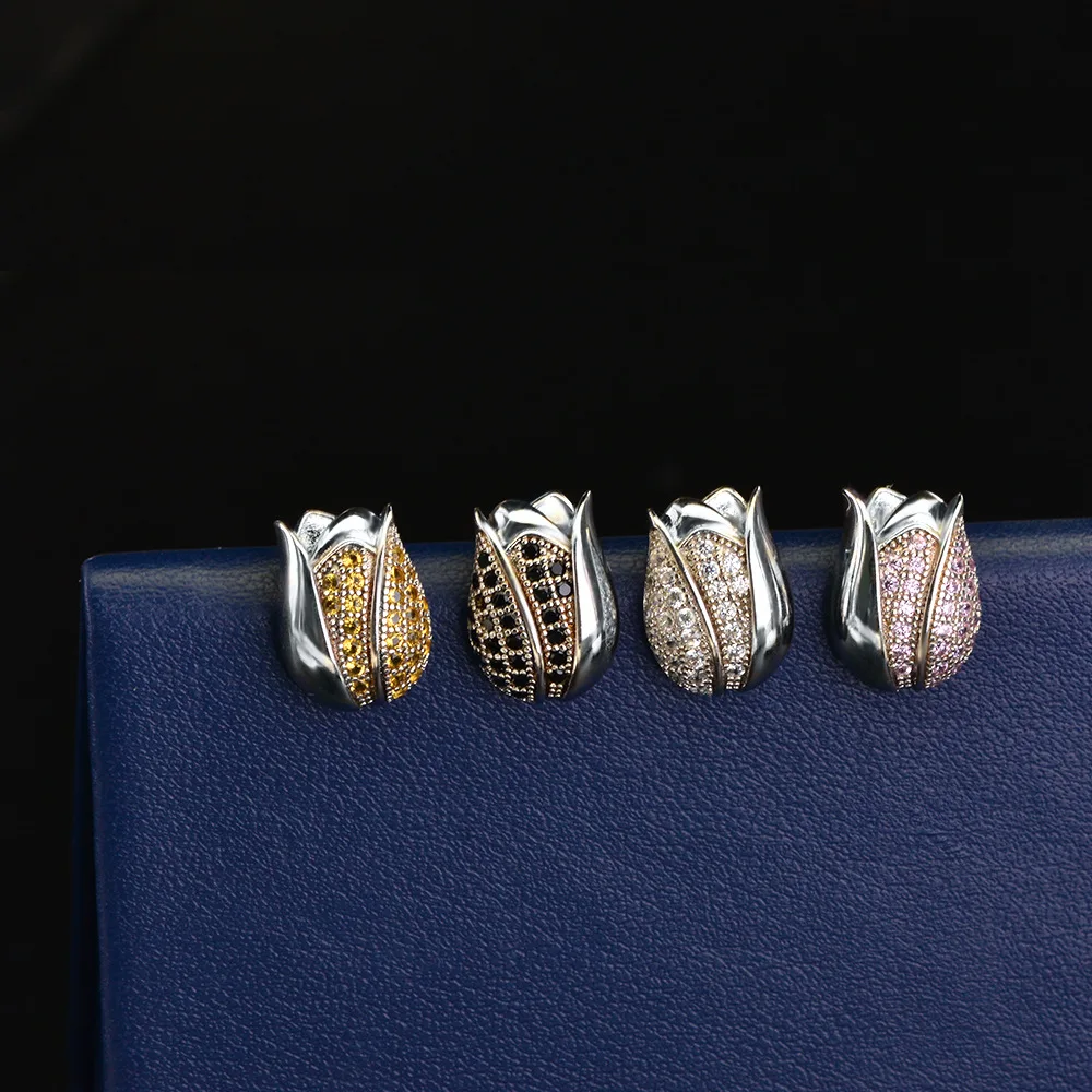Wong Винтажные серьги из 100% стерлингового серебра 925 пробы с натуральным цирконием