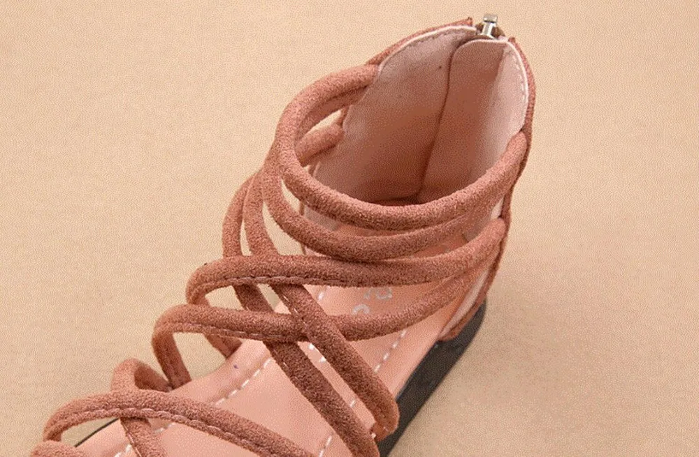 2017 г. Новая летняя детская обувь в Корейском стиле замшевые детские сандалии