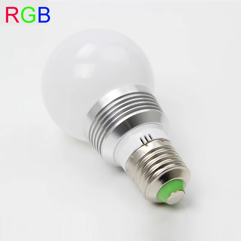 Светодиодная RGB лампа E27/E14/B22 16 цветов 9 Вт 220 В переменного тока 265 в 85 светодиодная