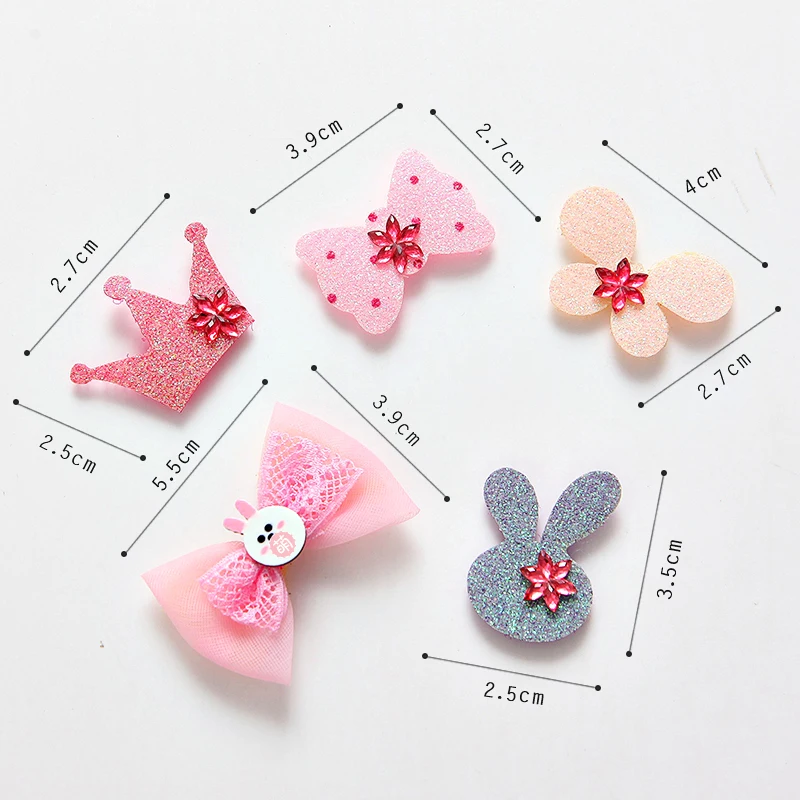 6 PCS/Set Cartoon Crown Rabbit Butterfly Pattern Girls Magic Hair Sticker Children Headdress Hairbands For Kids Accessories | Детская