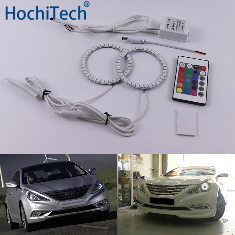 

For Hyundai Sonata i45 2009 2010 2011 2012 2013 2014 Multi-color Led Angel Eyes Kit RGB Halo Rings Daytime Light DRL