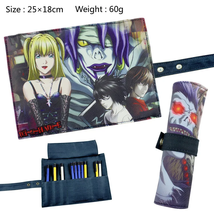 Death Note Canvas Roll Up Pencil Bag Anime Case Kids Boy Gift Stationery School Supplies | Bags