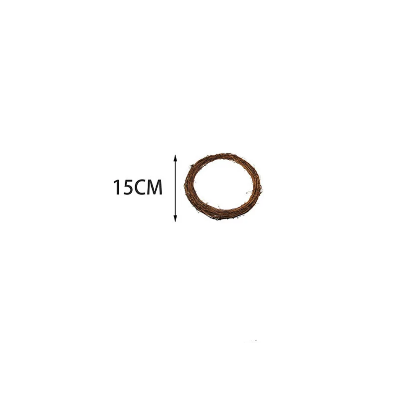 15cm Пасхальное украшение 10-30 см ротанговый венок гирлянда свадебное украшение DIY Гирлянда Декор для дома двери украшения для рождественской вечеринки - Color: 15cm