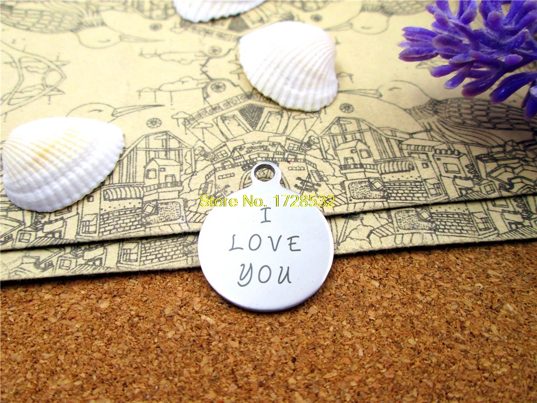 10 шт. подвески из нержавеющей стали i love you 5 стилей для выбора подвесок DIY|charm love|charm