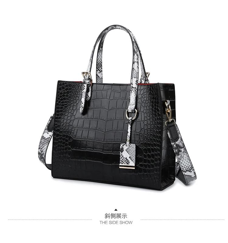 Fashion Women Handbags PU Leather Designer Shoulder Bags High Quality Crocodile Tote Messenger Bag Ladies Crossbody Hand Bags