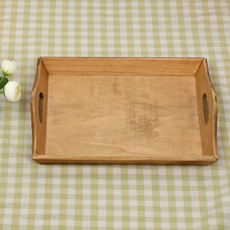 Nordic Contracted Wooden Receive Tray Single Layer Creative Rectangle Fruit Household Arrange Article For Daily Use | Дом и сад