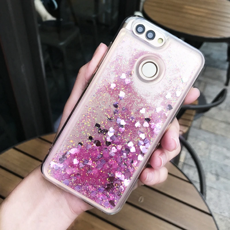 Чехол с жидкими блестками для Huawei P10lite P9 Lite 2017 силиконовые чехлы P8 чехол Honor 8