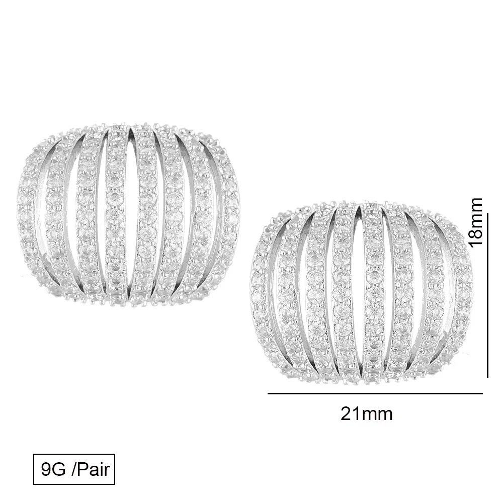 SISCATHY Fashion Full Cubic Zirconia Prevent Earrings Handmade Jewelry Trendy Stud For Women Ear Accessories | Украшения и