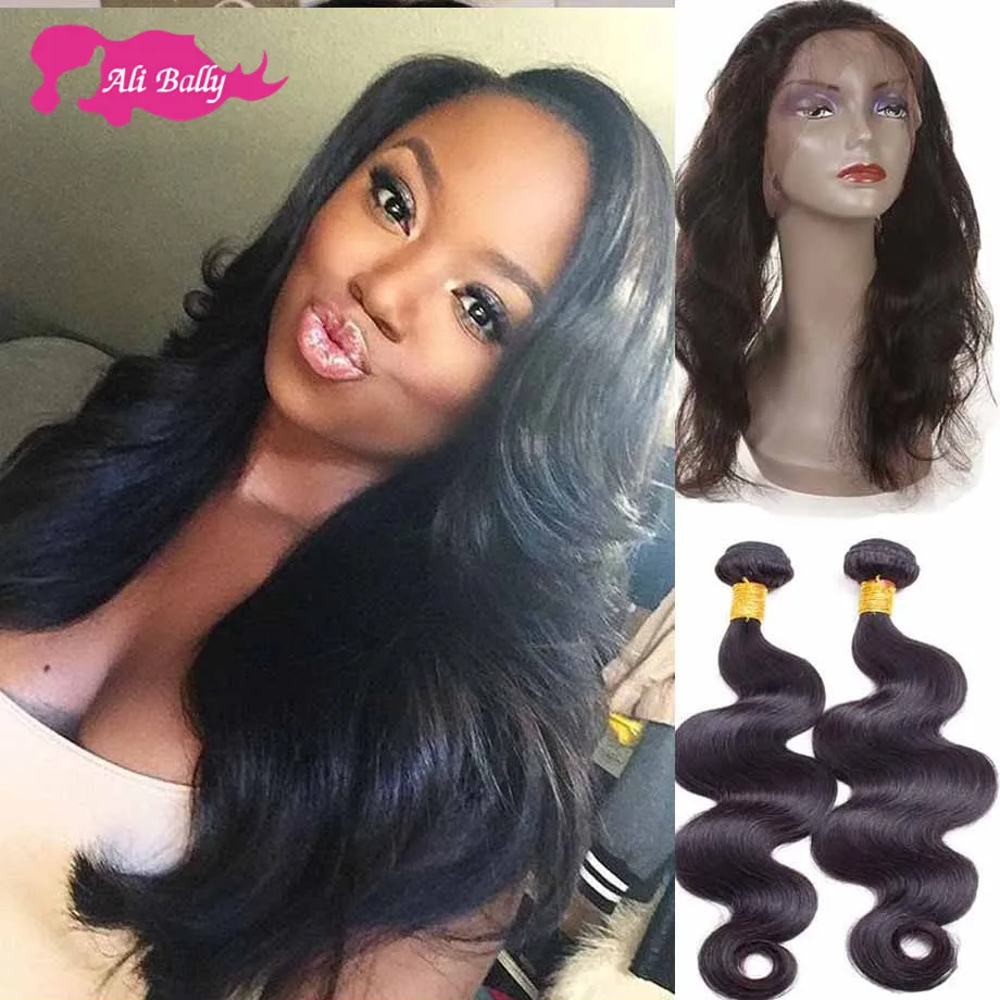 Бразильский Объемная Волна С Закрытием 360 Кружева Фронтальной Связывайте Сорвал