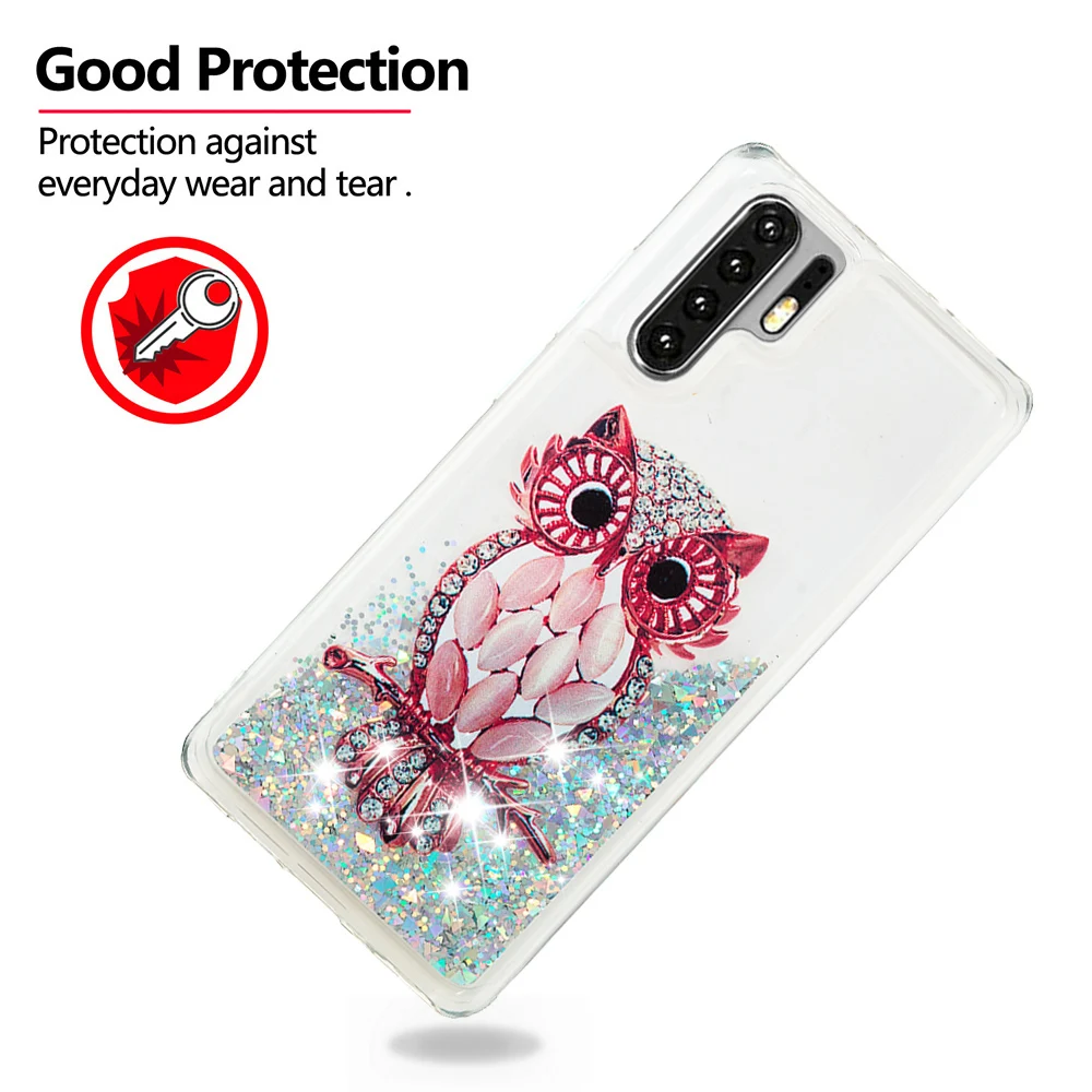 Чехол с зыбучим песком для Huawei P30 P30Pro P30Lite динамическая жидкая блестящая Звезда