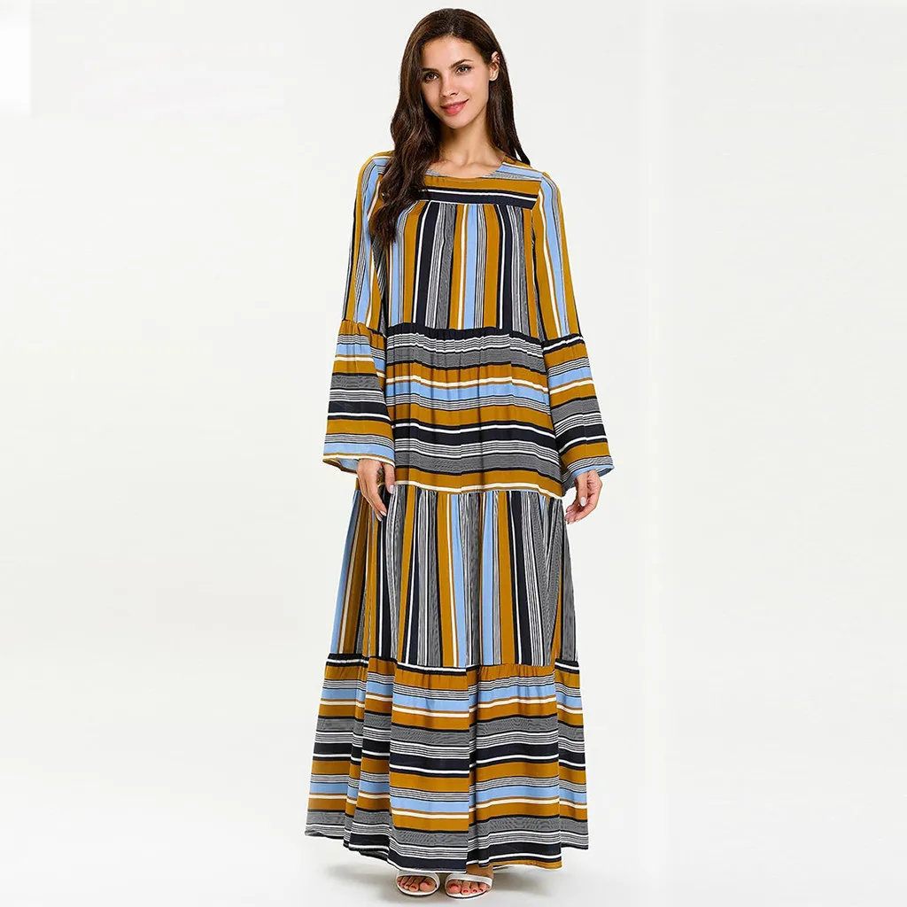 Women Muslim Dress 2019 Fashion Modest Maxi Abaya Turkey Long Robe Kaftan Clothing | Тематическая одежда и униформа