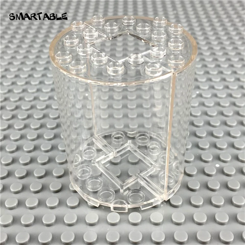 Прозрачный цилиндрический дисплей Smartable с окном 3x6x6 блоками MOC детали игрушки