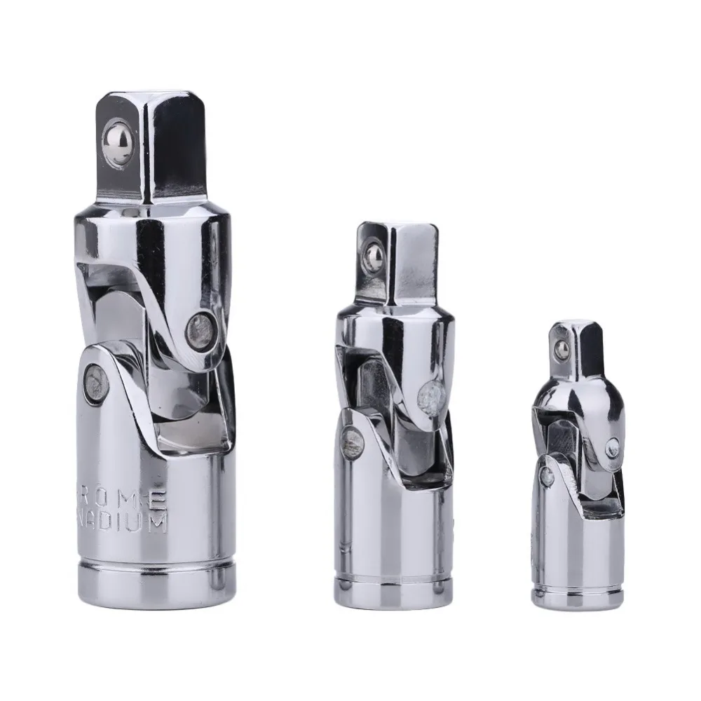 

Universal Joint Set Ratchet Angle Extension Bar Socket Adapter 1/4" 3/8" 1/2"