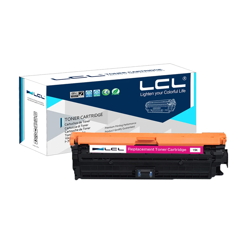 LCL 650A CE270A CE271A CE272A CE273A (4 Pack) Тонер картридж совместим с HP Color LaserJet Enterprise CP5525 CP5525dn|toner
