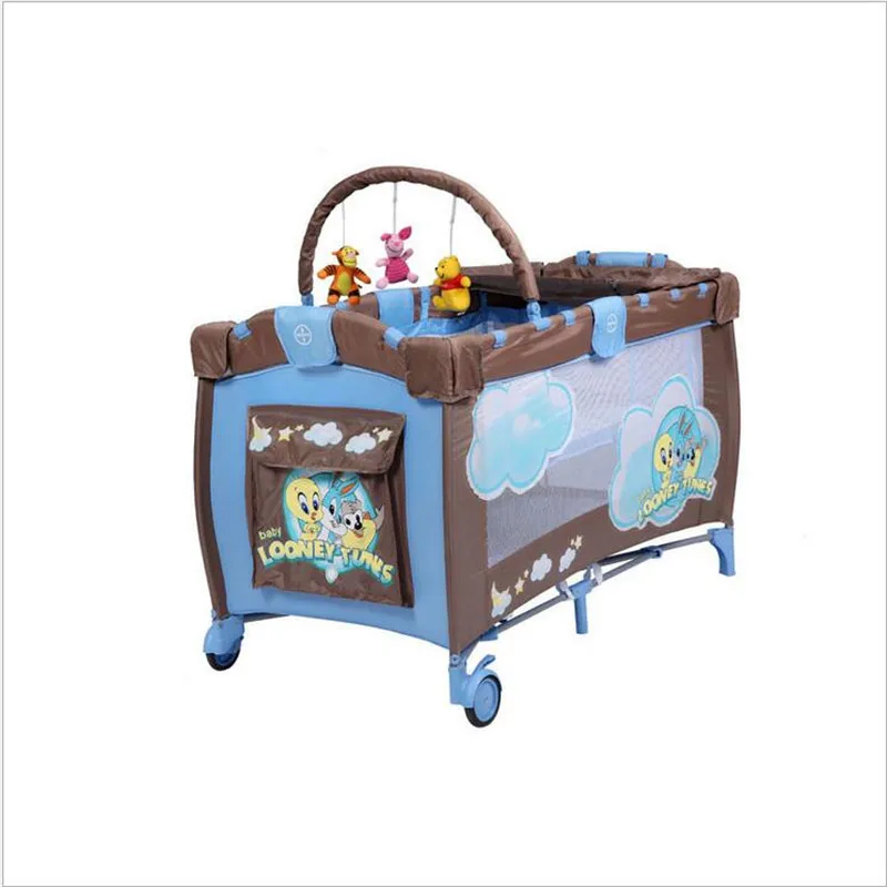 2017 детская мягкая и дышащая мультяшная кроватка высокого профиля Европейский