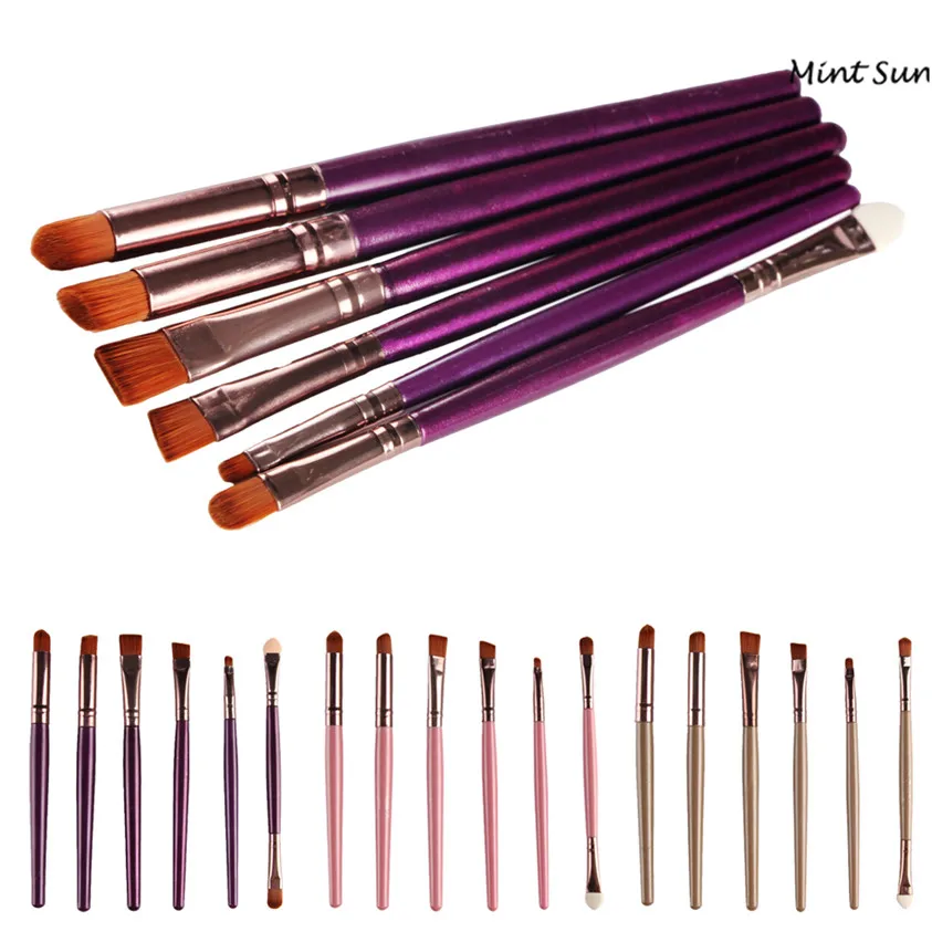 6 брендовых кистей для макияжа набор теней косметические кисти губ Maquiagem O0412 |