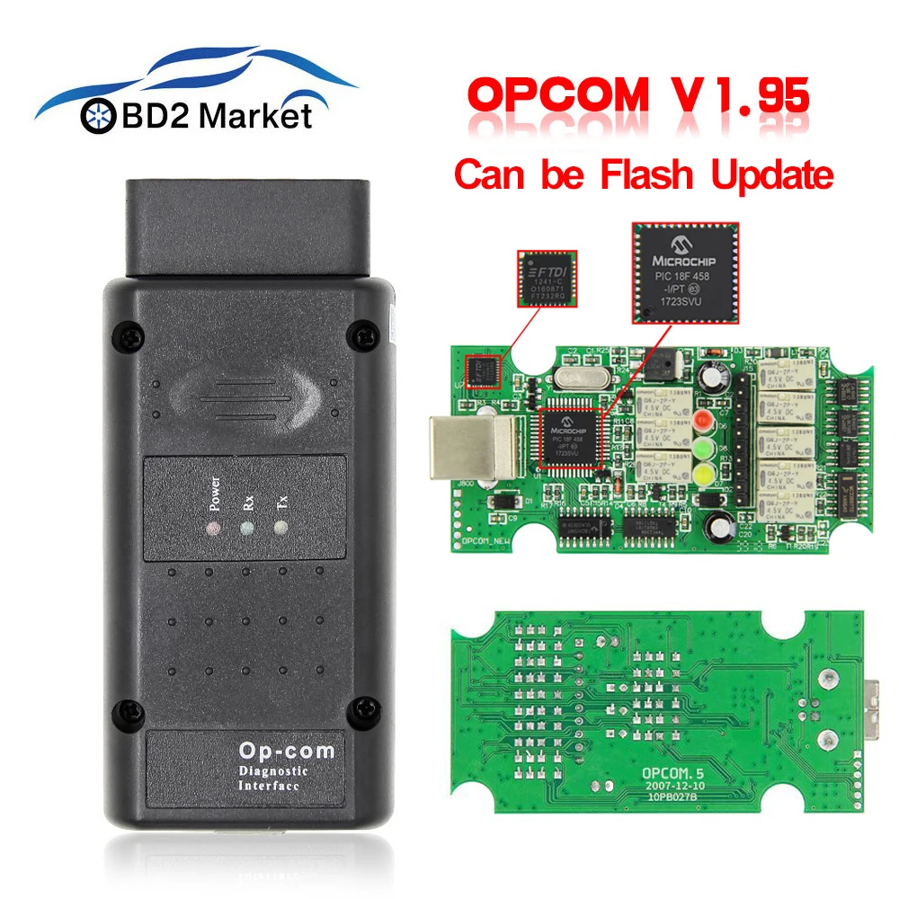 OPCOM V1.95 PIC18f458 FT232RQ OP COM V1.70 V1.95 может быть флэш-обновление OBD2 диагностический инструмент для Opel OPCOM шина сети локальных контроллеров диагностики автомобилей