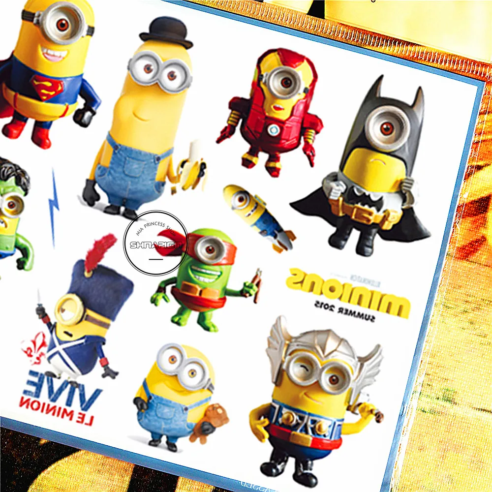 Детские наклейки с миньонами SHNAPIGN модные летние водонепроницаемые в стиле Эльзы