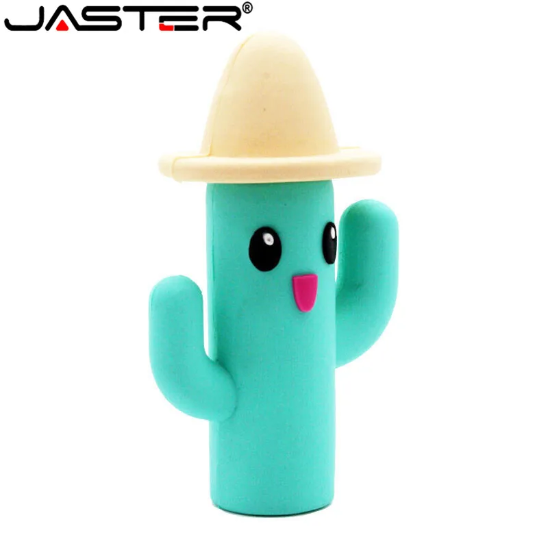 JASTER кактус usb флеш-накопитель Флешка 4 ГБ 8 ГБ 16 ГБ 32 ГБ 64 ГБ usb флеш-накопитель pendriver 2,0 флеш-накопитель Флэшка-накопитель милый подарок