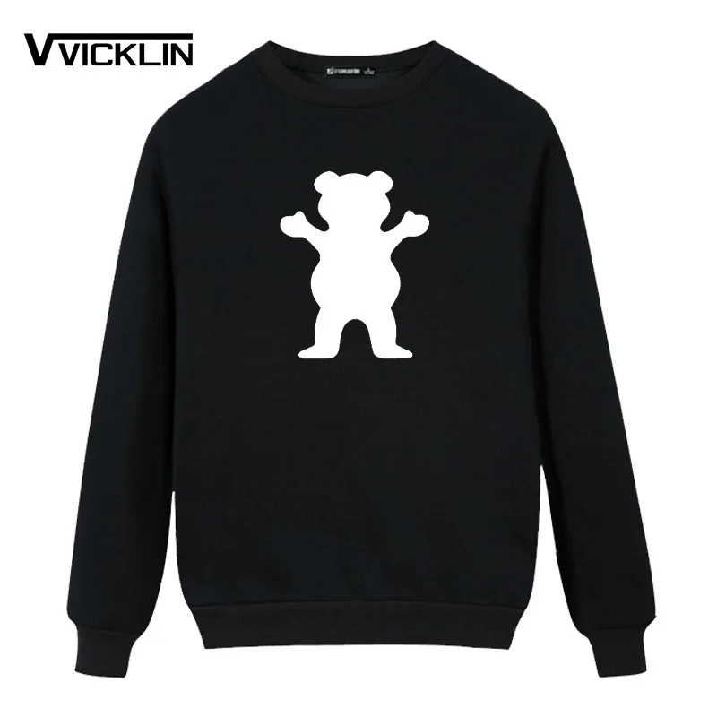 

New Fashion Grizzlies Fleece Hoodies Sweatshirt Men Hip Hop Men Skateboard Long Sleeve Cotton casual men's Plus Size
