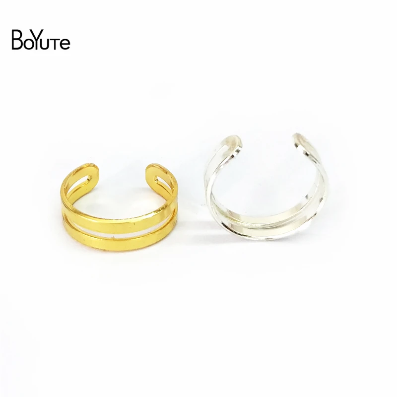 BoYuTe, 5 шт., металлические латунные Регулируемые кольца на палец в середине, серебряные, золотые, для женщин, ювелирные изделия для тела