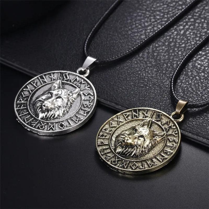 Шарм Древний Круглый ожерелье-подвеска животное Power норвежский викинг Амулет