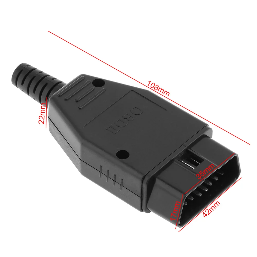 OBD II DIY Пластиковый 16pin мужской удлинитель открывающийся кабель диагностические