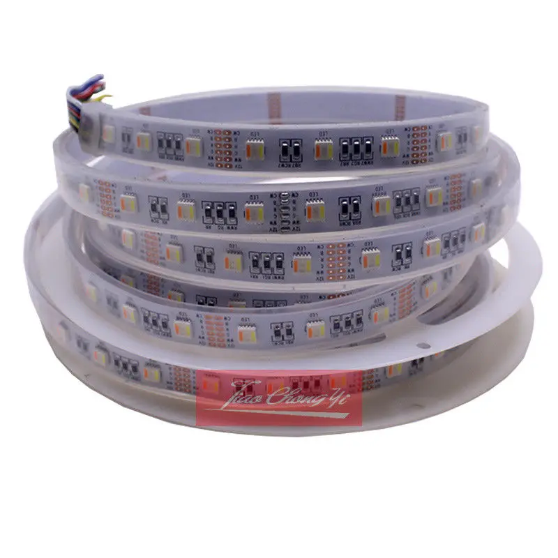 5 цветов в 1 Светодиодная лента RGB + CCT 5050 60 светодиодов/м 12 CW WW гибкая освещения