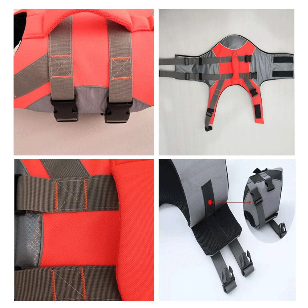 Pet Dog Life Jacket Safety Clothes Vest Collar Harness Saver Swimming Preserver Summer Swimwear |