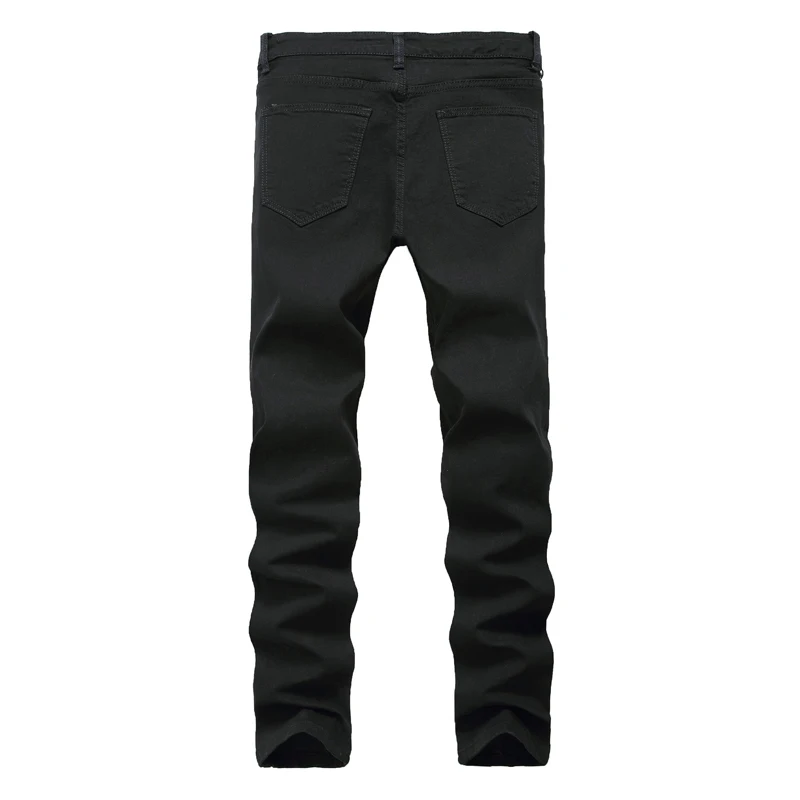 Модные черные джинсы для мужчин мужские Мужские повседневные хлопковые
