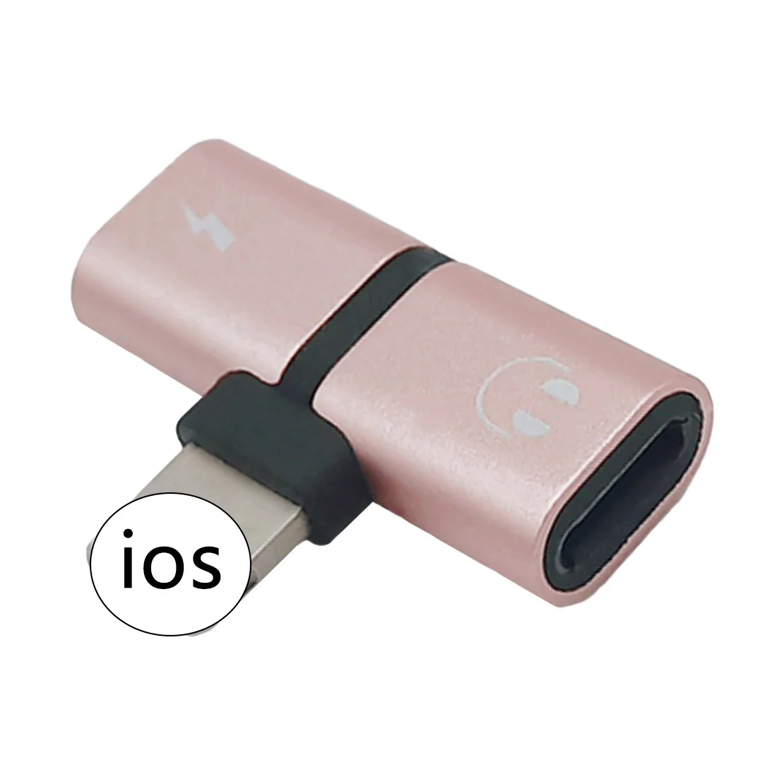Rose Gold 2 в 1 разъем сплиттер аудио адаптер для iPhone 7 8 Plus X разъем для наушников наушник - Цвет: Rose Gold