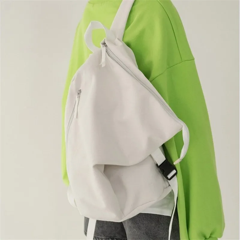 Одноцветная многофункциональная сумка холщовый рюкзак для женщин Mochila школьная сумка для путешествий Рюкзаки Школьный рюкзак для девушек