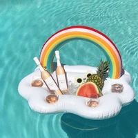 water bar counter party toys swimming pool accessories rainbow inflatable float air mattress water play game drink food for kids