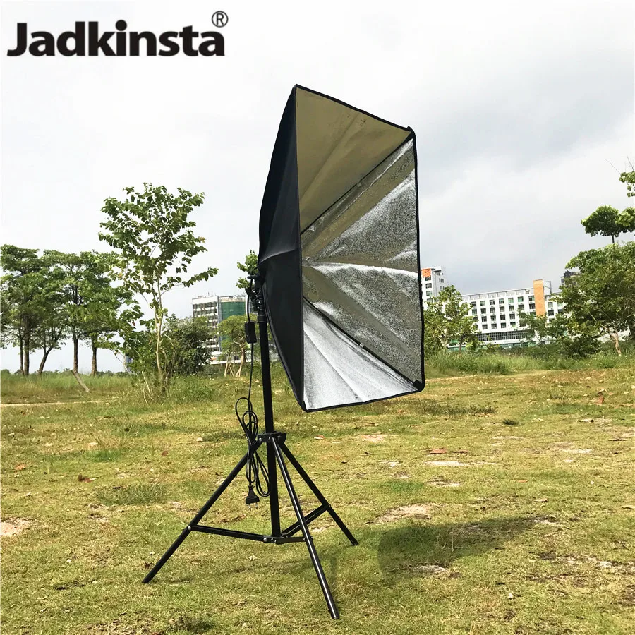 Jadkinsta 2in1 стойка Softbox Комплект тренога для осветительного оборудования 2 м+ 50x70 см фотостудия мягкая коробка круглая световая палатка фотографии
