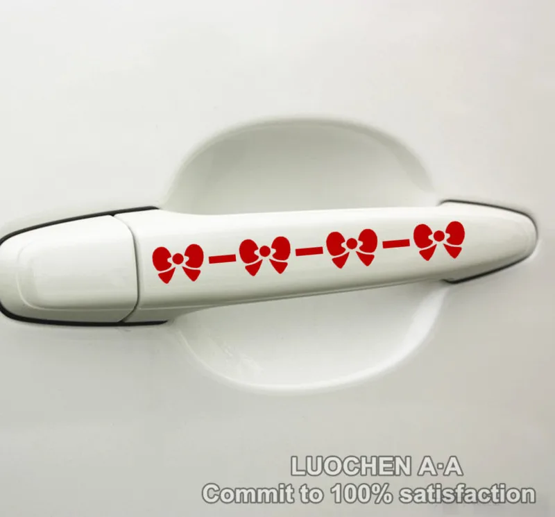 Милые милые автомобильные наклейки с бантом креативные Декоративные для зеркал