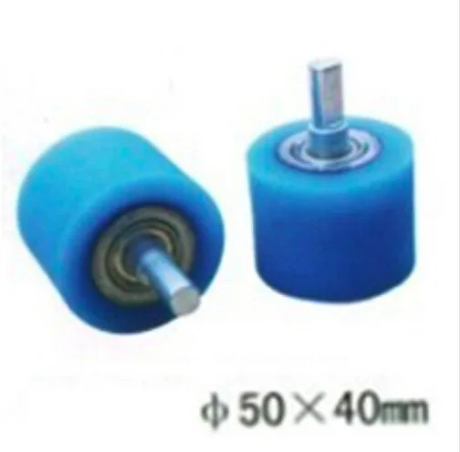 

4PCS/LOT M10-50x40mm Wrapping Machine Silicon Rubber Wheels Pulley Flat Belt Bearing Wheel