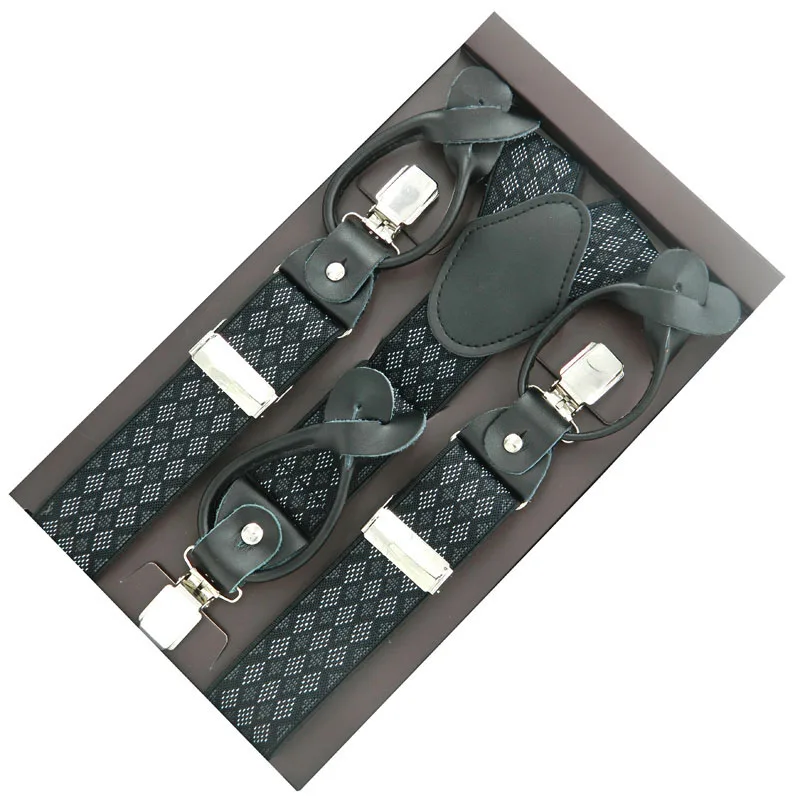 Модные подтяжки y образная форма двойного назначения зажимы на мужской кнопке